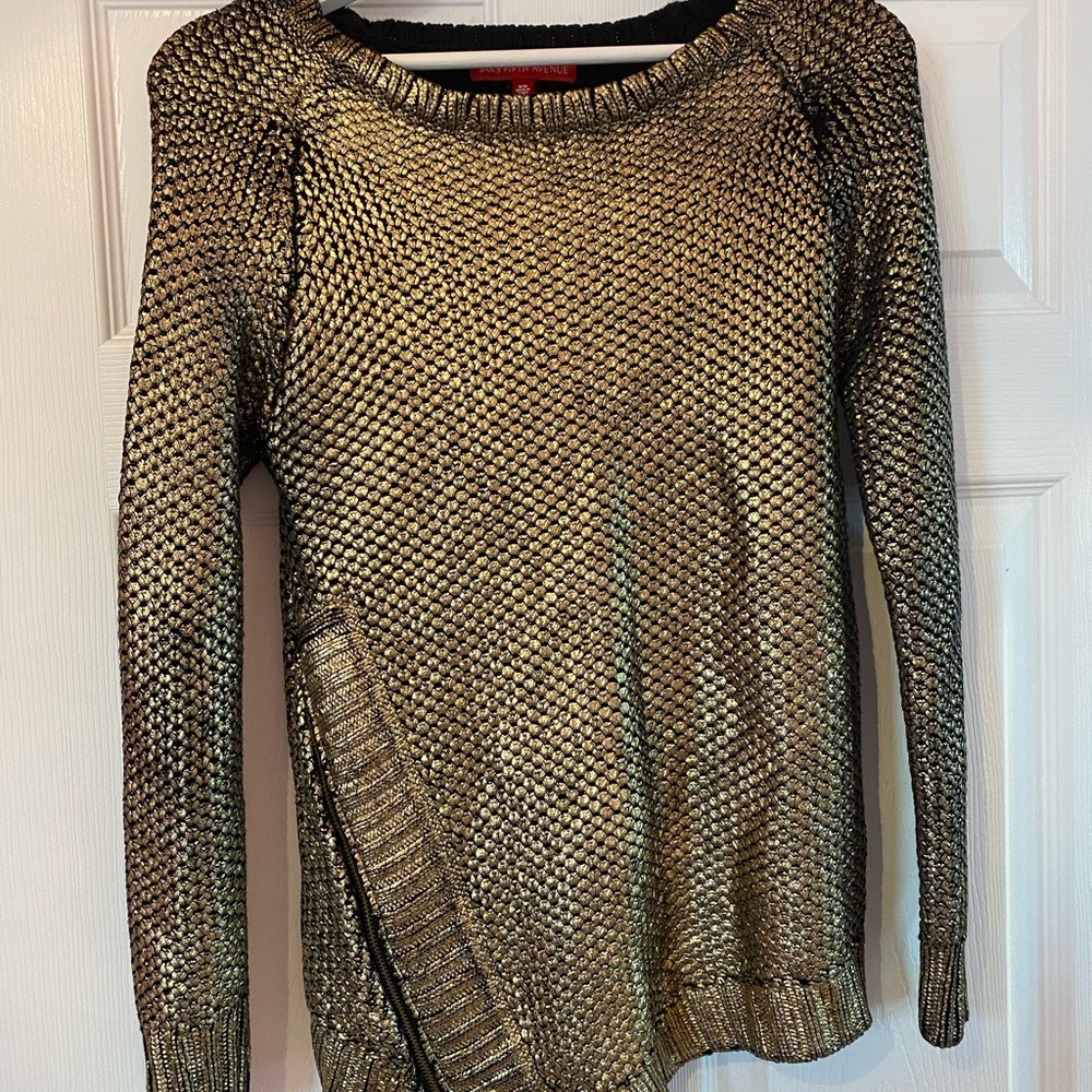 Liquid gold sweater